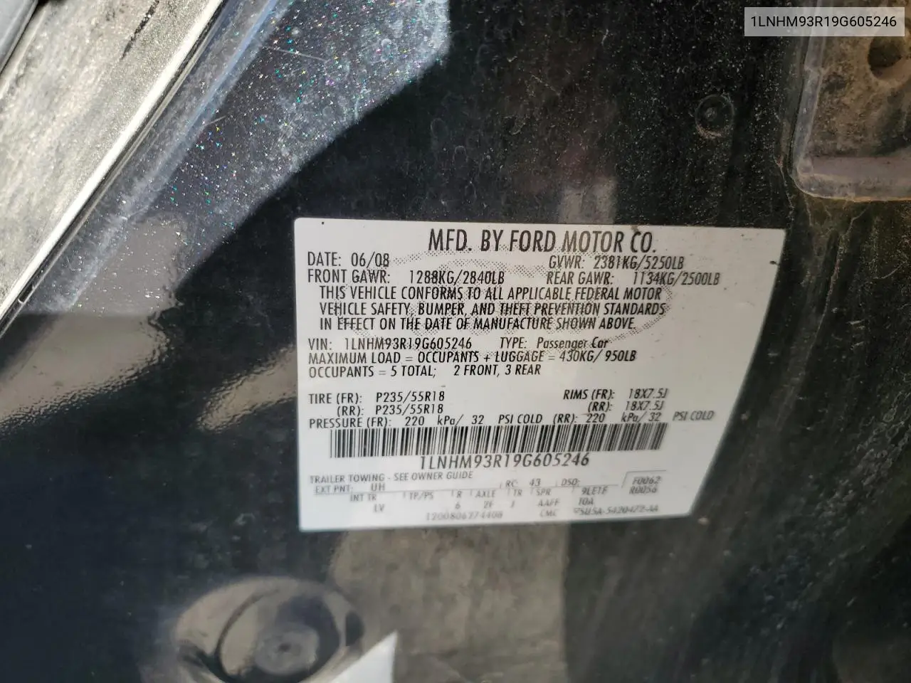 1LNHM93R19G605246 2009 Lincoln Mks