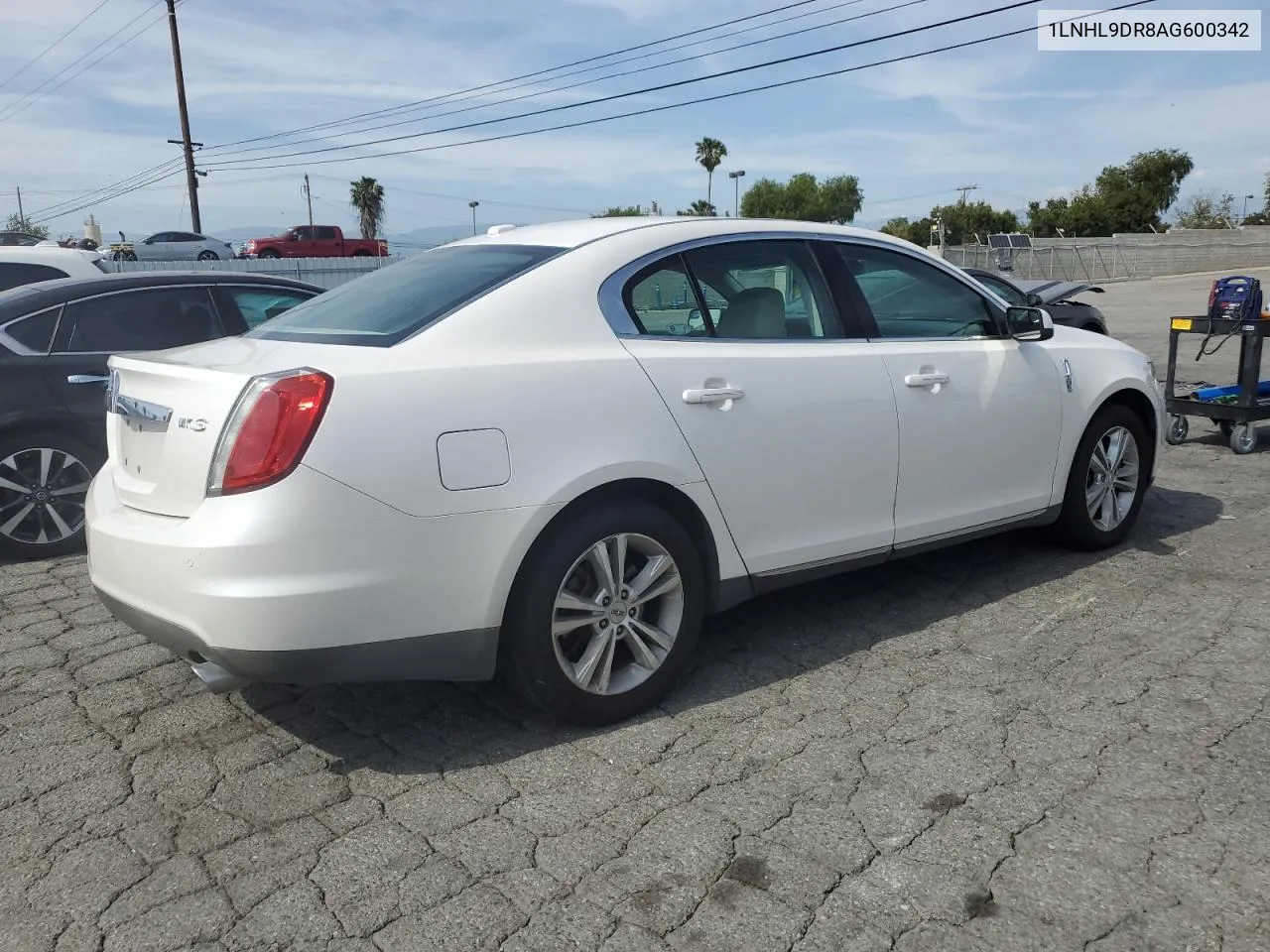 1LNHL9DR8AG600342 2010 Lincoln Mks