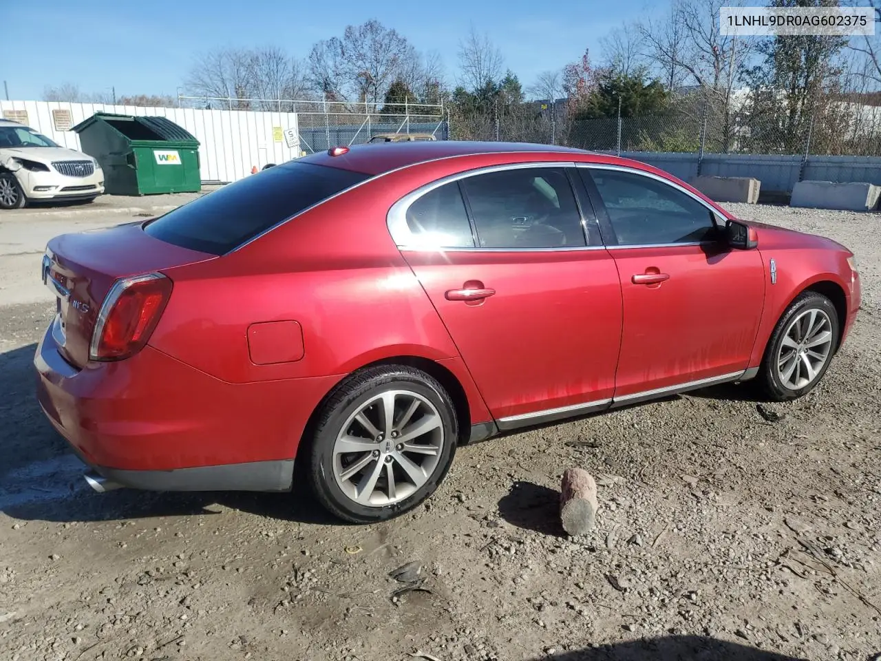 1LNHL9DR0AG602375 2010 Lincoln Mks