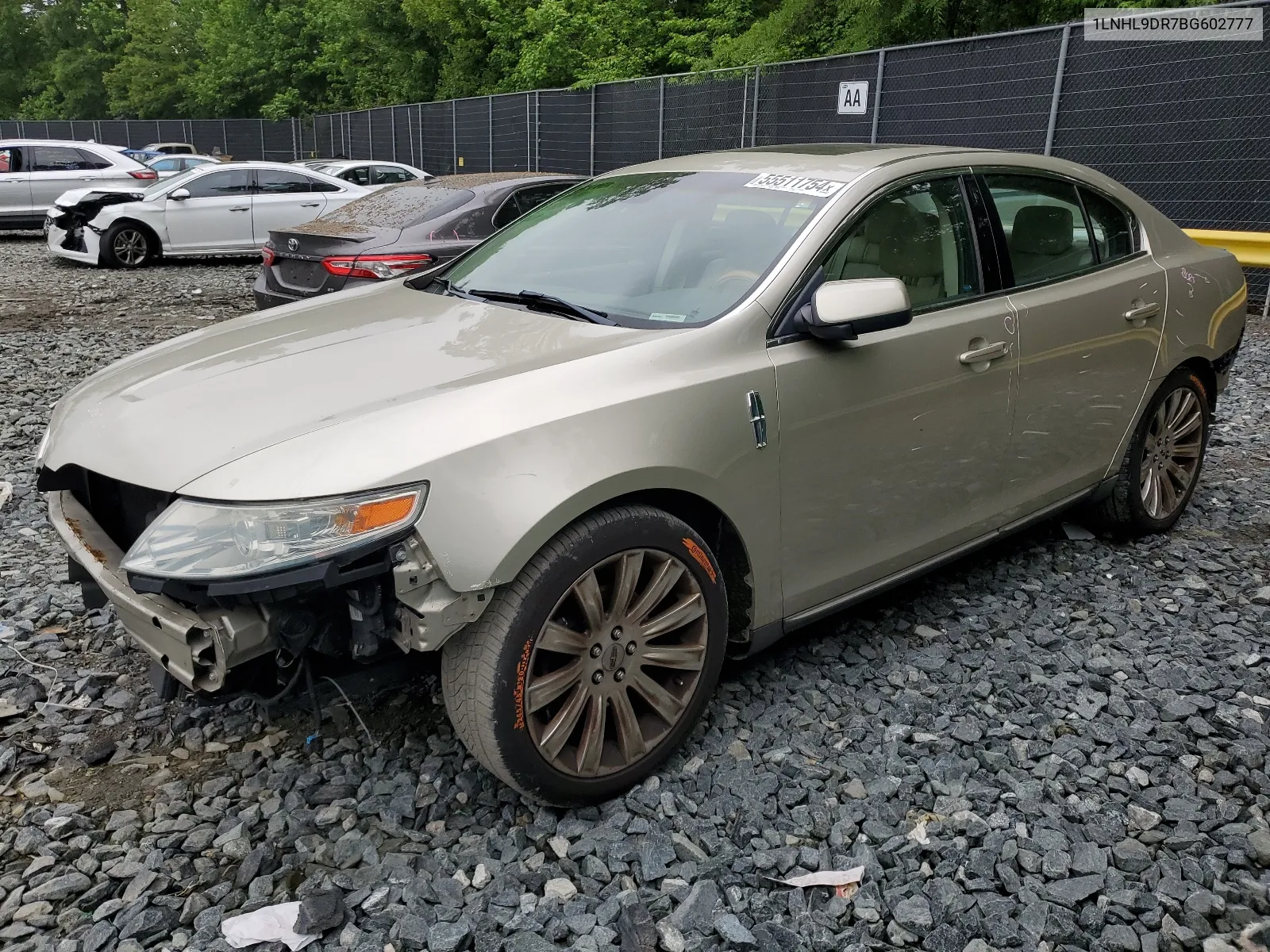 2011 Lincoln Mks VIN: 1LNHL9DR7BG602777 Lot: 55511754