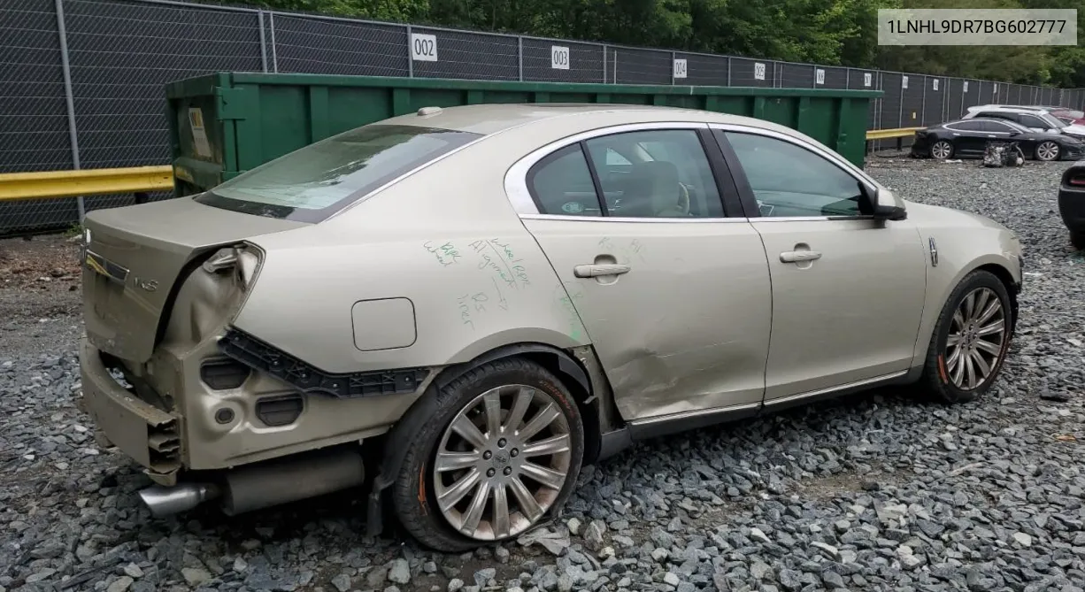 2011 Lincoln Mks VIN: 1LNHL9DR7BG602777 Lot: 55511754