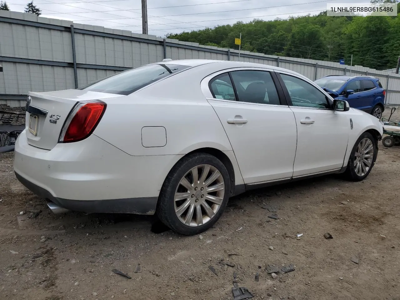 2011 Lincoln Mks VIN: 1LNHL9ER8BG615486 Lot: 58287574