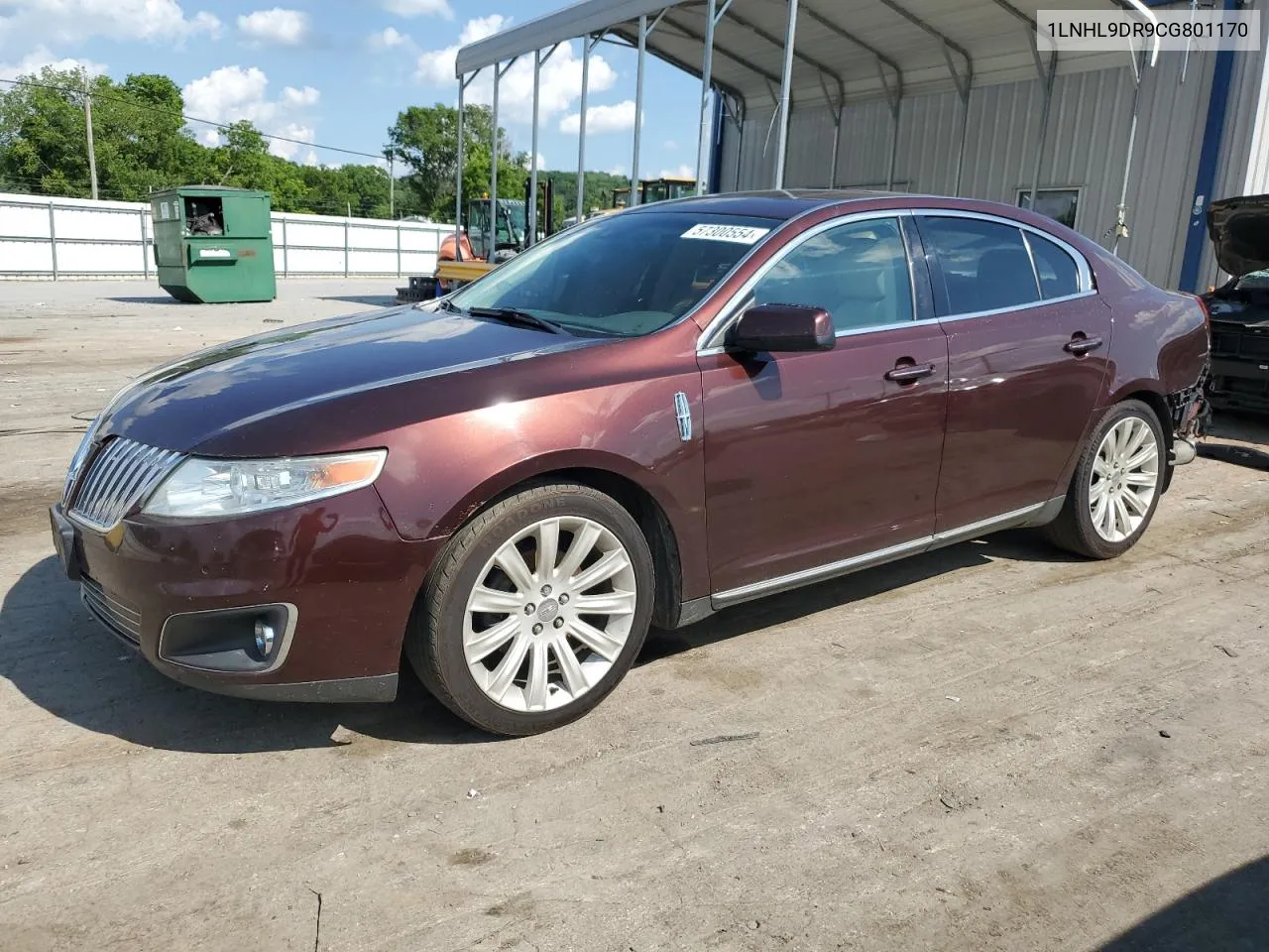 2012 Lincoln Mks VIN: 1LNHL9DR9CG801170 Lot: 57300554