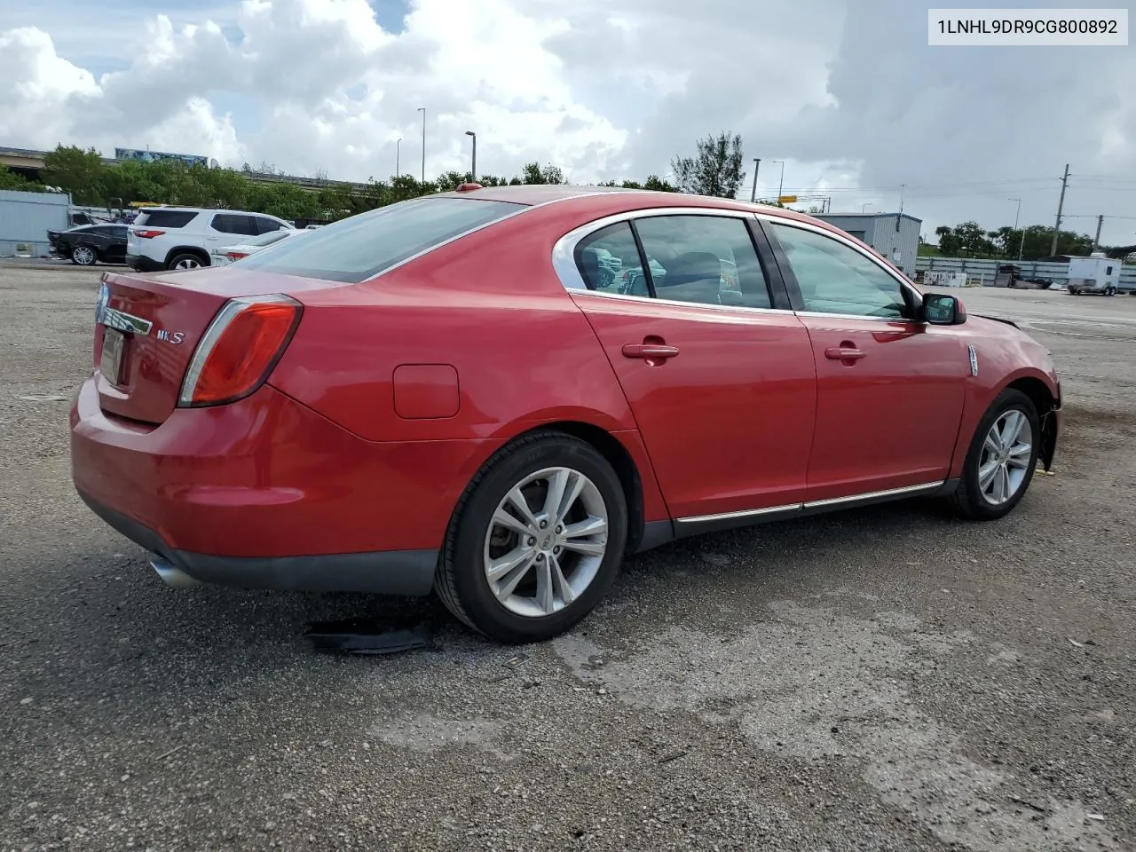 2012 Lincoln Mks VIN: 1LNHL9DR9CG800892 Lot: 59675464