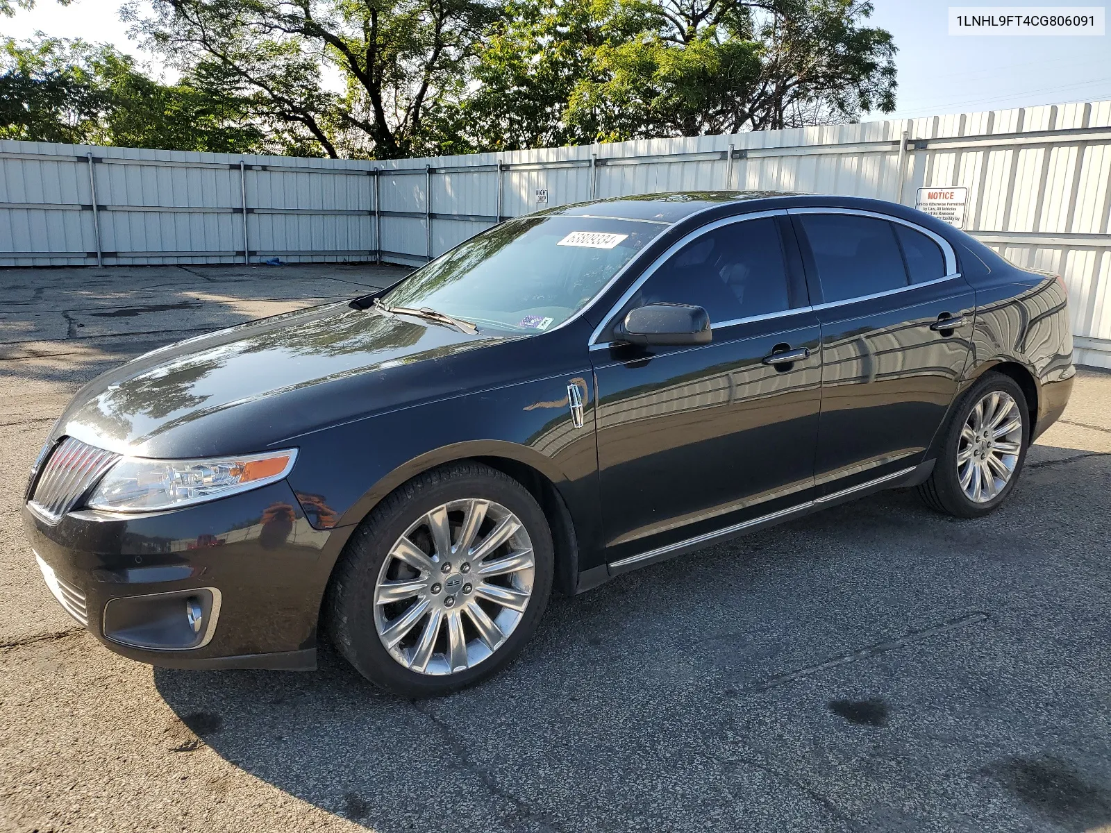 2012 Lincoln Mks VIN: 1LNHL9FT4CG806091 Lot: 63809334