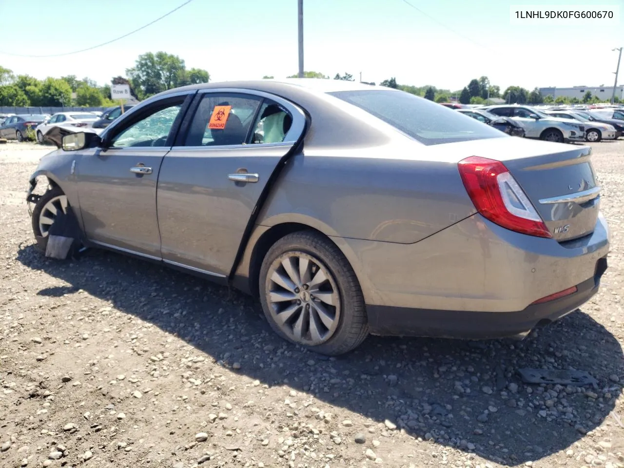 2015 Lincoln Mks VIN: 1LNHL9DK0FG600670 Lot: 58897644