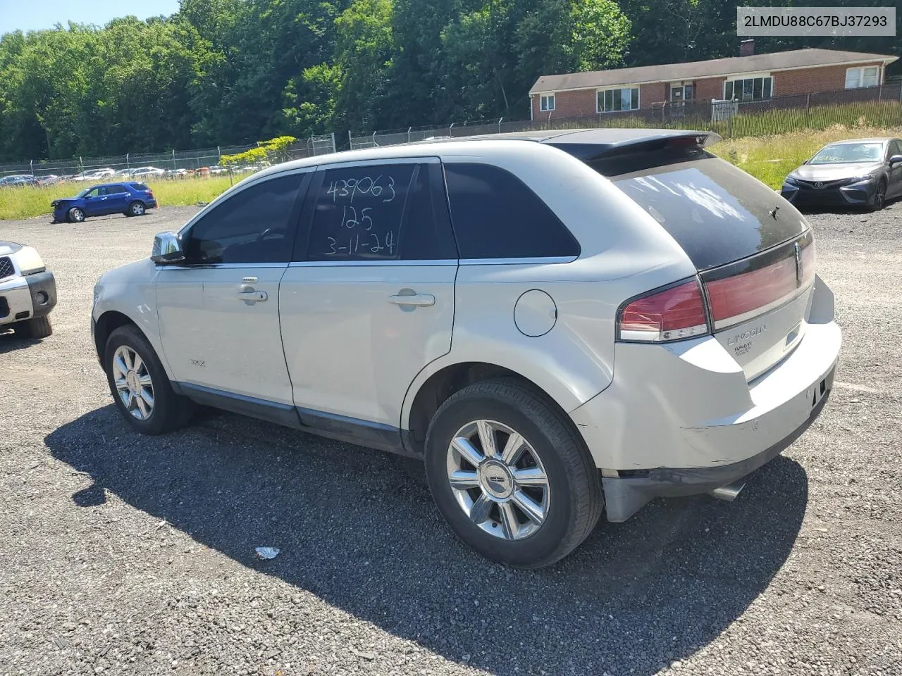 2007 Lincoln Mkx VIN: 2LMDU88C67BJ37293 Lot: 57054534