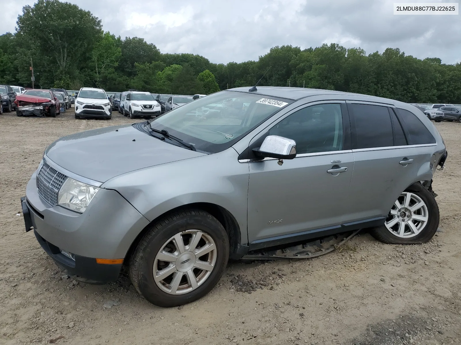 2007 Lincoln Mkx VIN: 2LMDU88C77BJ22625 Lot: 59742354