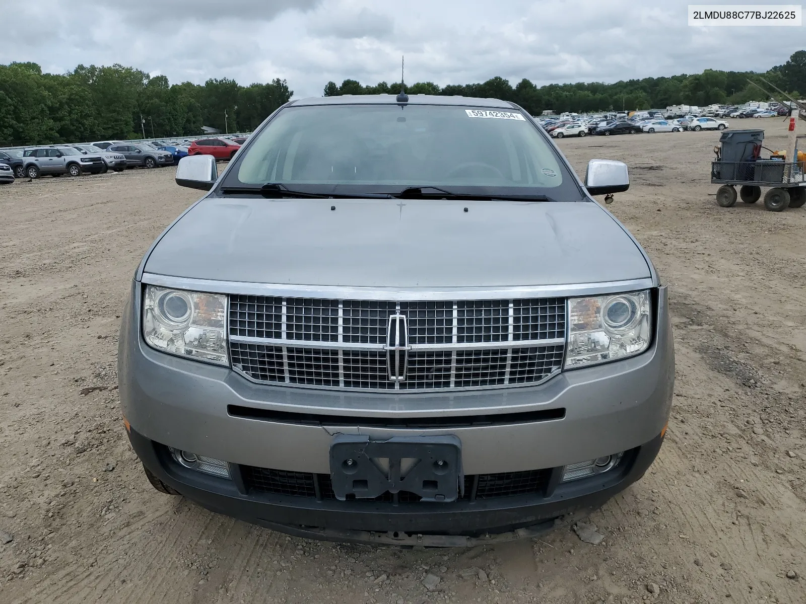 2007 Lincoln Mkx VIN: 2LMDU88C77BJ22625 Lot: 59742354