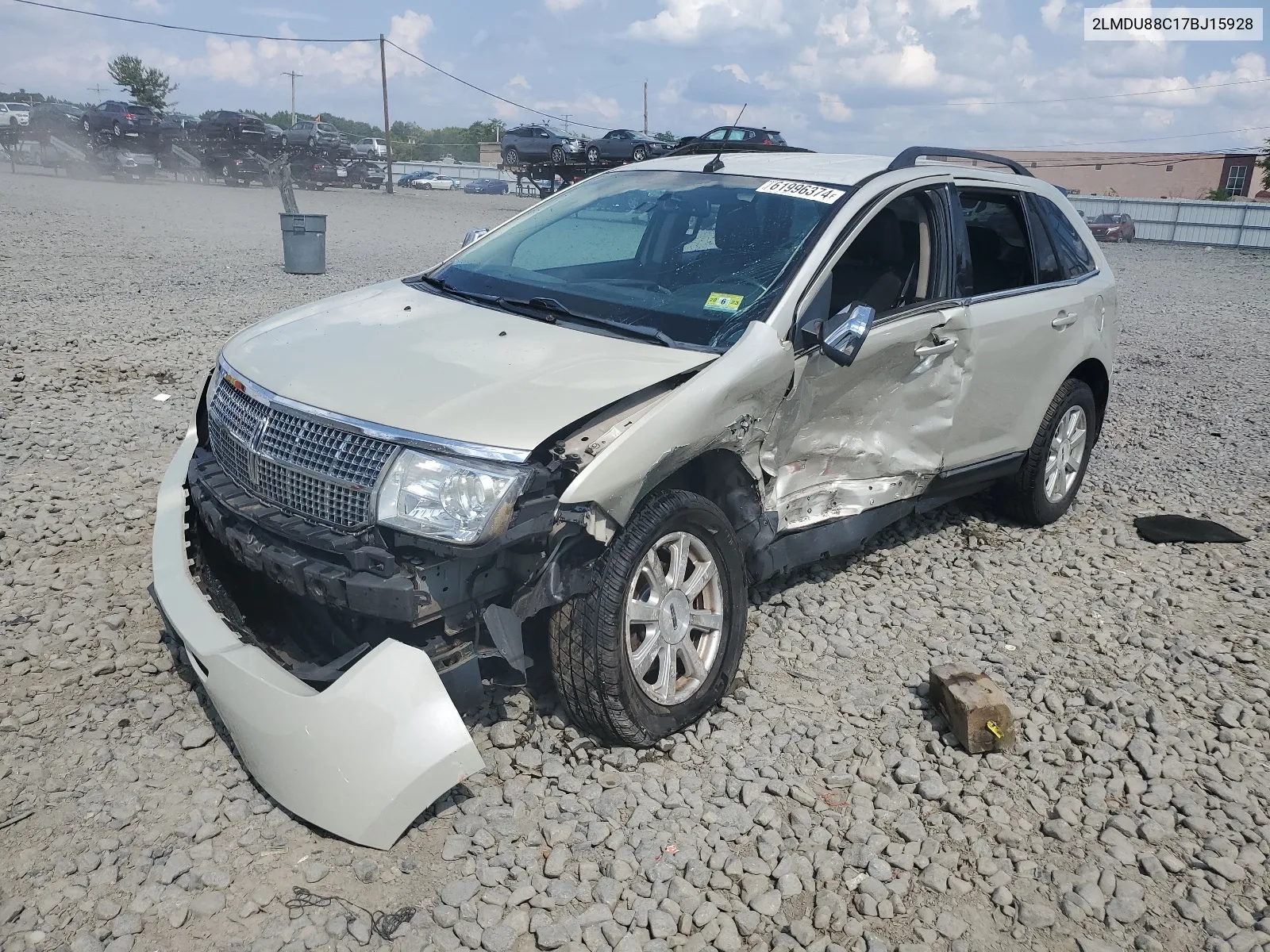 2007 Lincoln Mkx VIN: 2LMDU88C17BJ15928 Lot: 61996374