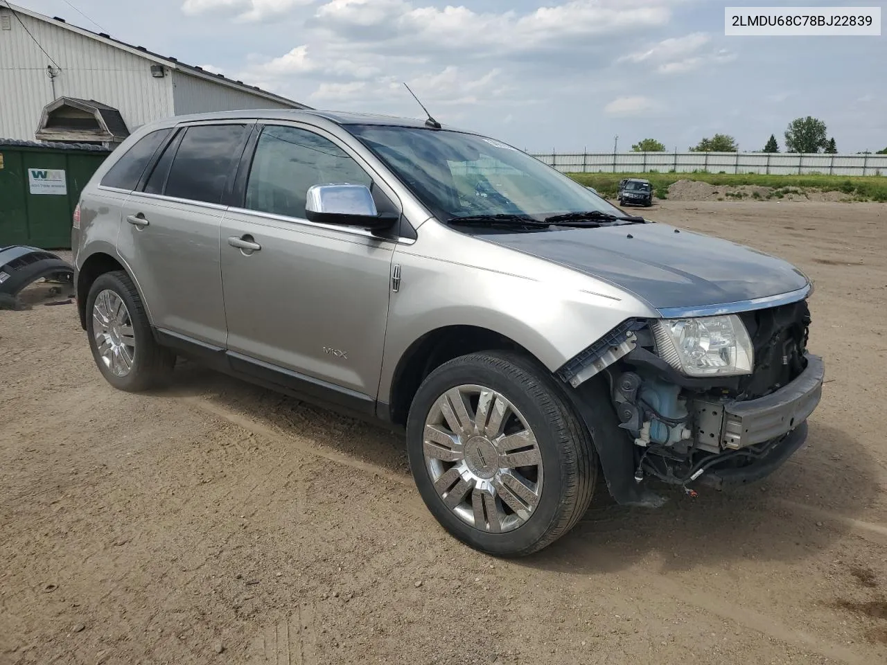 2008 Lincoln Mkx VIN: 2LMDU68C78BJ22839 Lot: 54961654