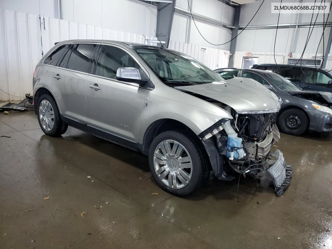 2008 Lincoln Mkx VIN: 2LMDU68C68BJ27837 Lot: 57735474