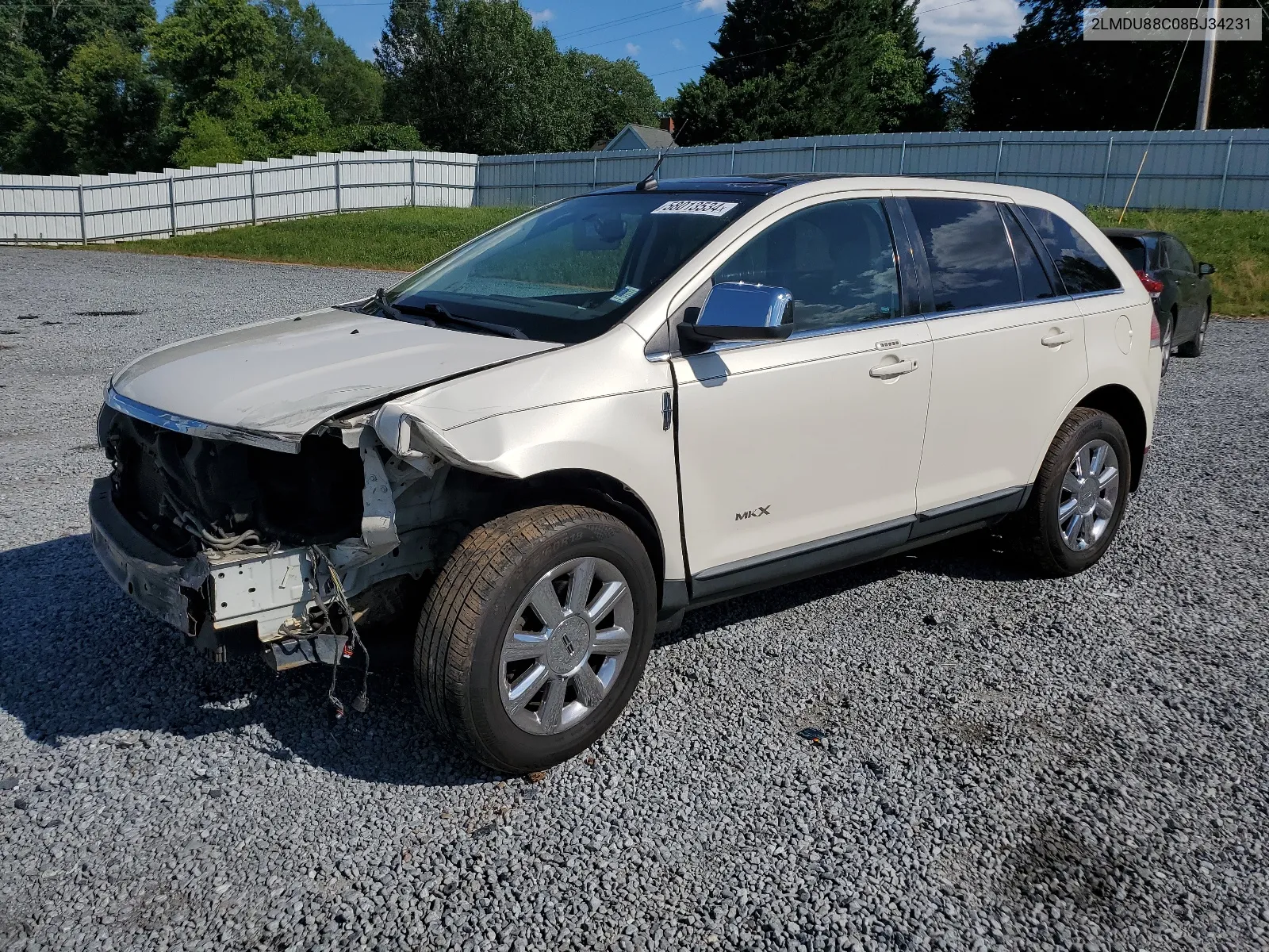 2008 Lincoln Mkx VIN: 2LMDU88C08BJ34231 Lot: 58013534