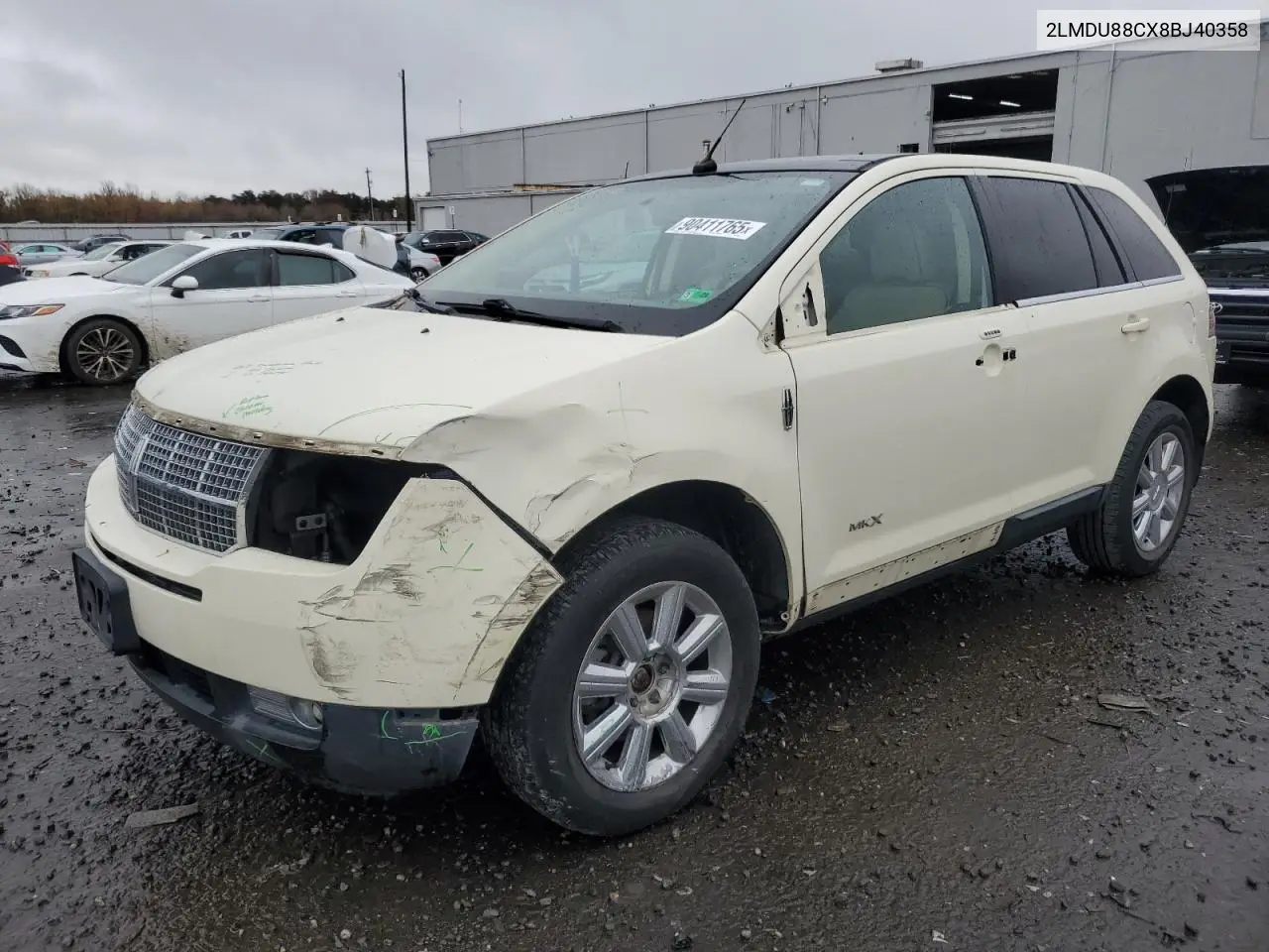 2LMDU88CX8BJ40358 2008 Lincoln Mkx