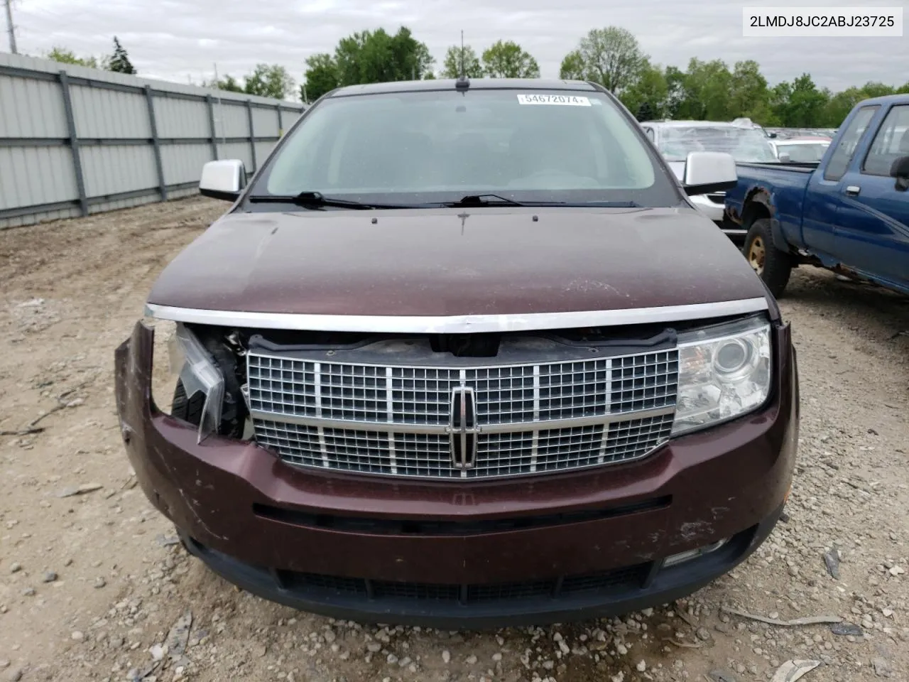 2010 Lincoln Mkx VIN: 2LMDJ8JC2ABJ23725 Lot: 54672074