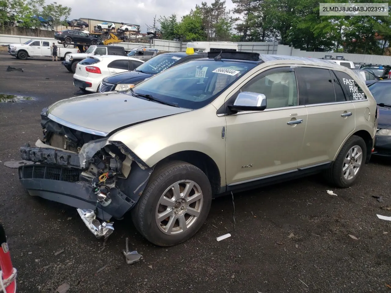 2010 Lincoln Mkx VIN: 2LMDJ8JC8ABJ02393 Lot: 56609444