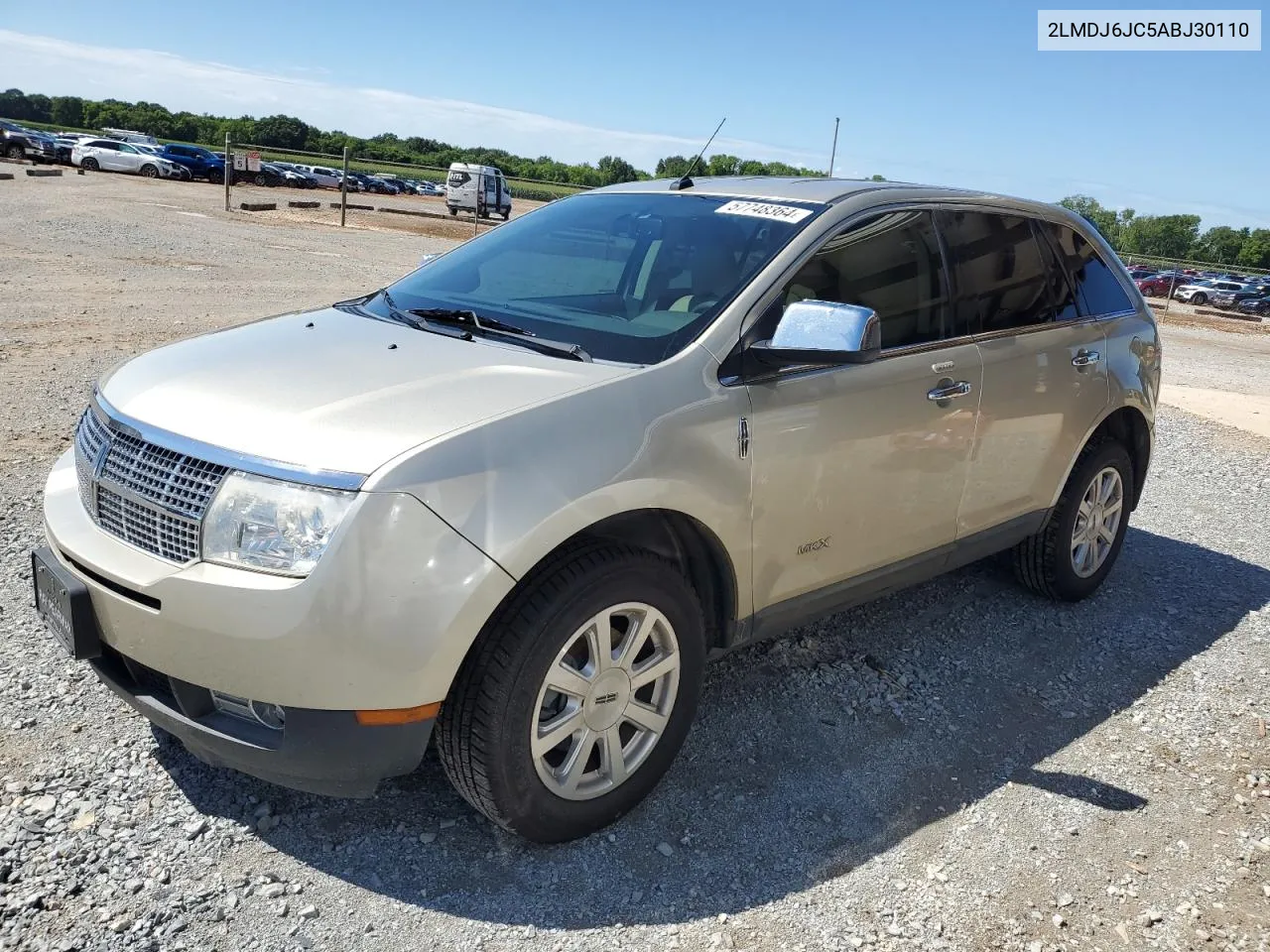 2010 Lincoln Mkx VIN: 2LMDJ6JC5ABJ30110 Lot: 57748364