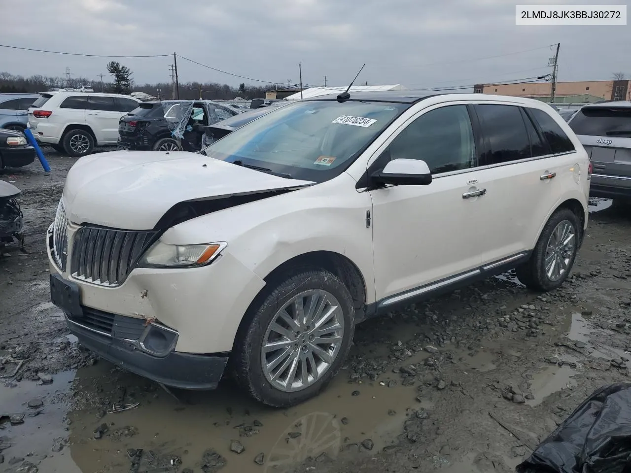 2011 Lincoln Mkx VIN: 2LMDJ8JK3BBJ30272 Lot: 41076234