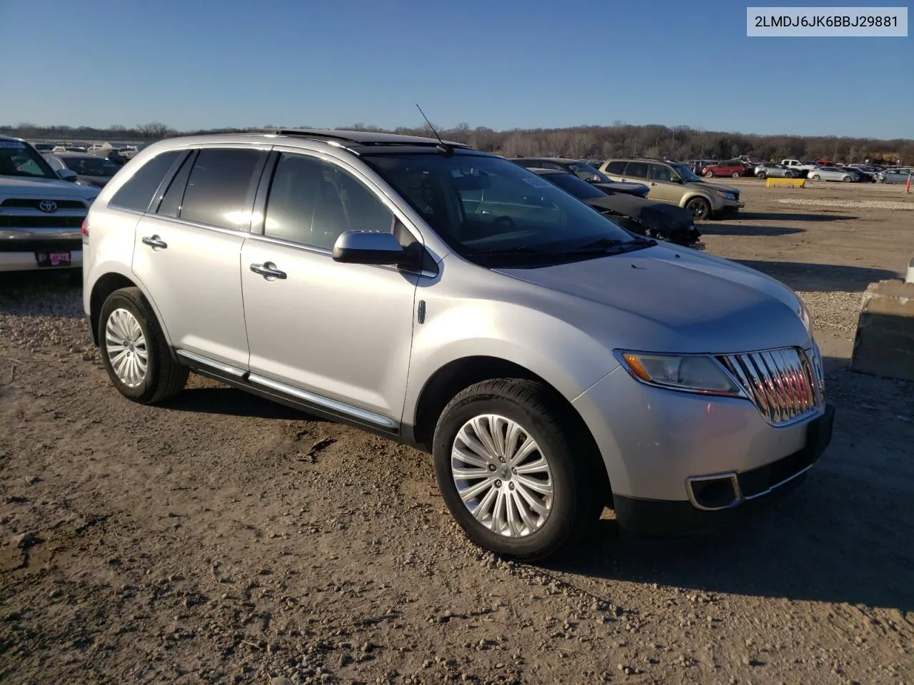 2011 Lincoln Mkx VIN: 2LMDJ6JK6BBJ29881 Lot: 42453054