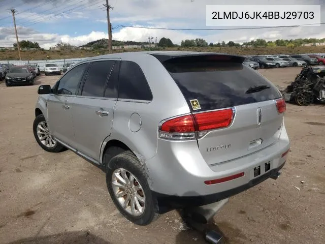 2LMDJ6JK4BBJ29703 2011 Lincoln Mkx