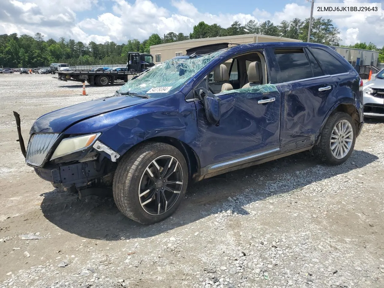 2011 Lincoln Mkx VIN: 2LMDJ6JK1BBJ29643 Lot: 54079394