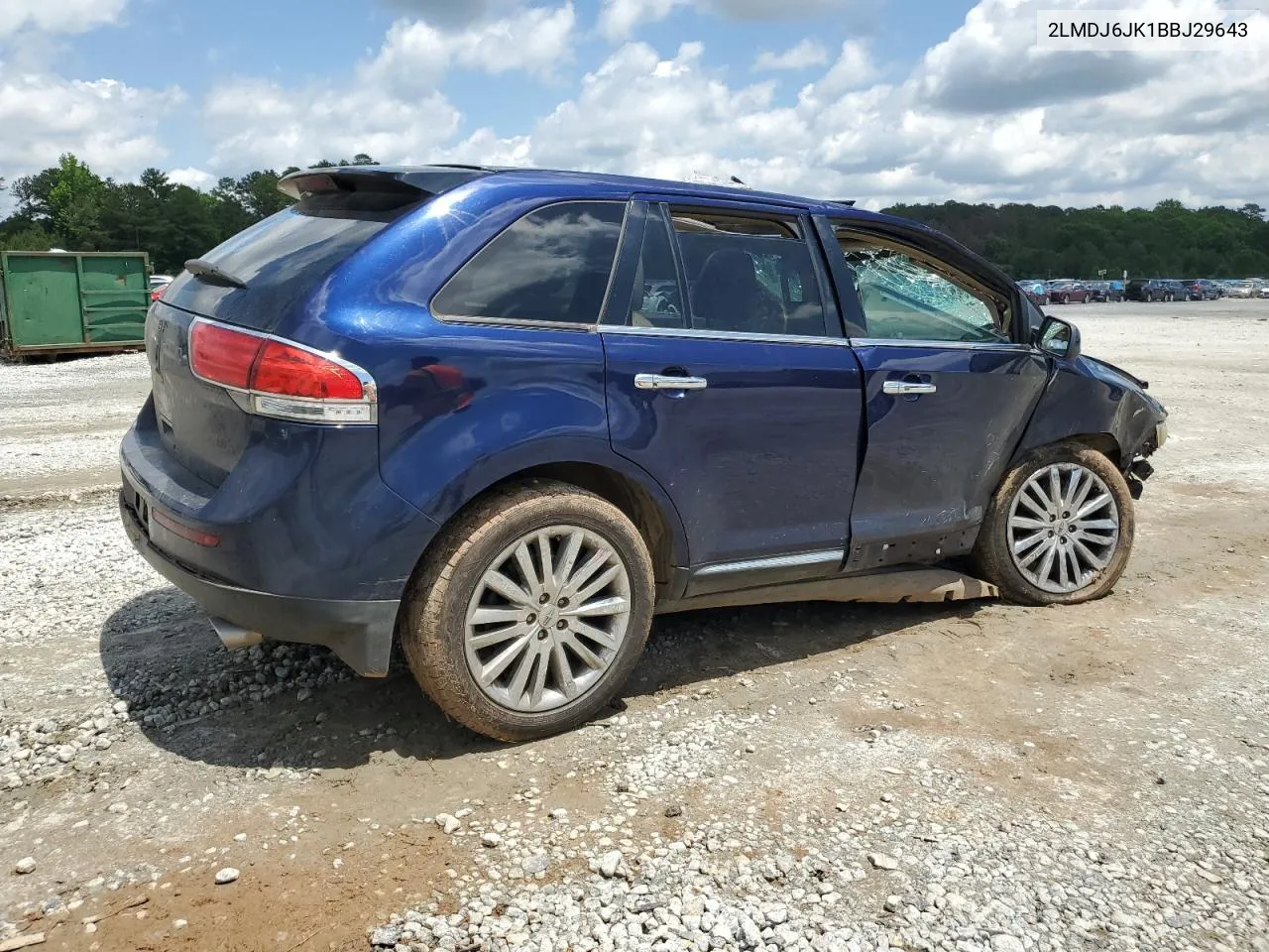 2011 Lincoln Mkx VIN: 2LMDJ6JK1BBJ29643 Lot: 54079394