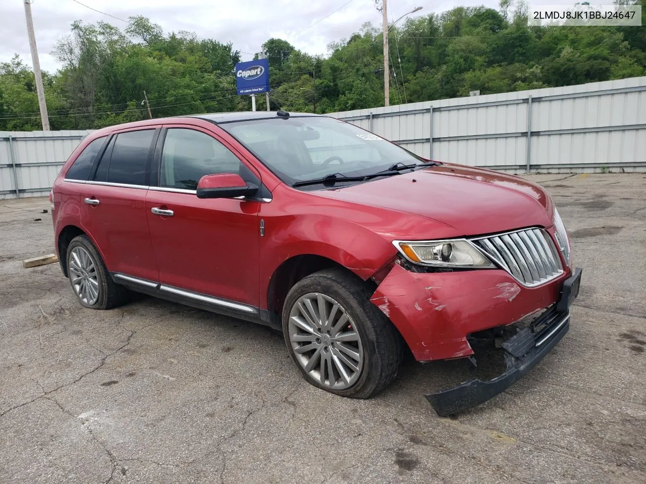 2011 Lincoln Mkx VIN: 2LMDJ8JK1BBJ24647 Lot: 54153124