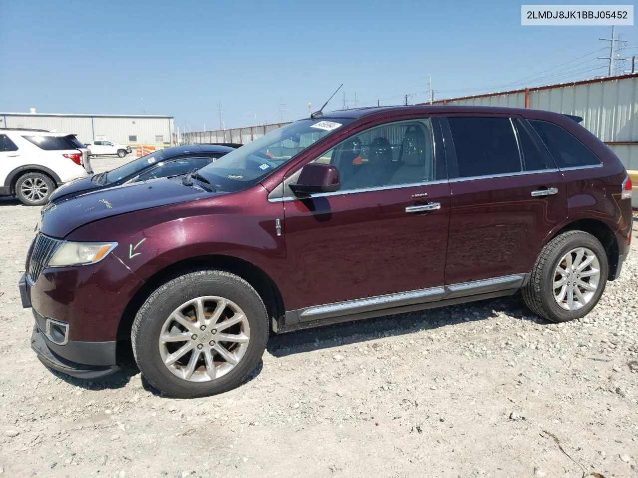 2011 Lincoln Mkx VIN: 2LMDJ8JK1BBJ05452 Lot: 54698994