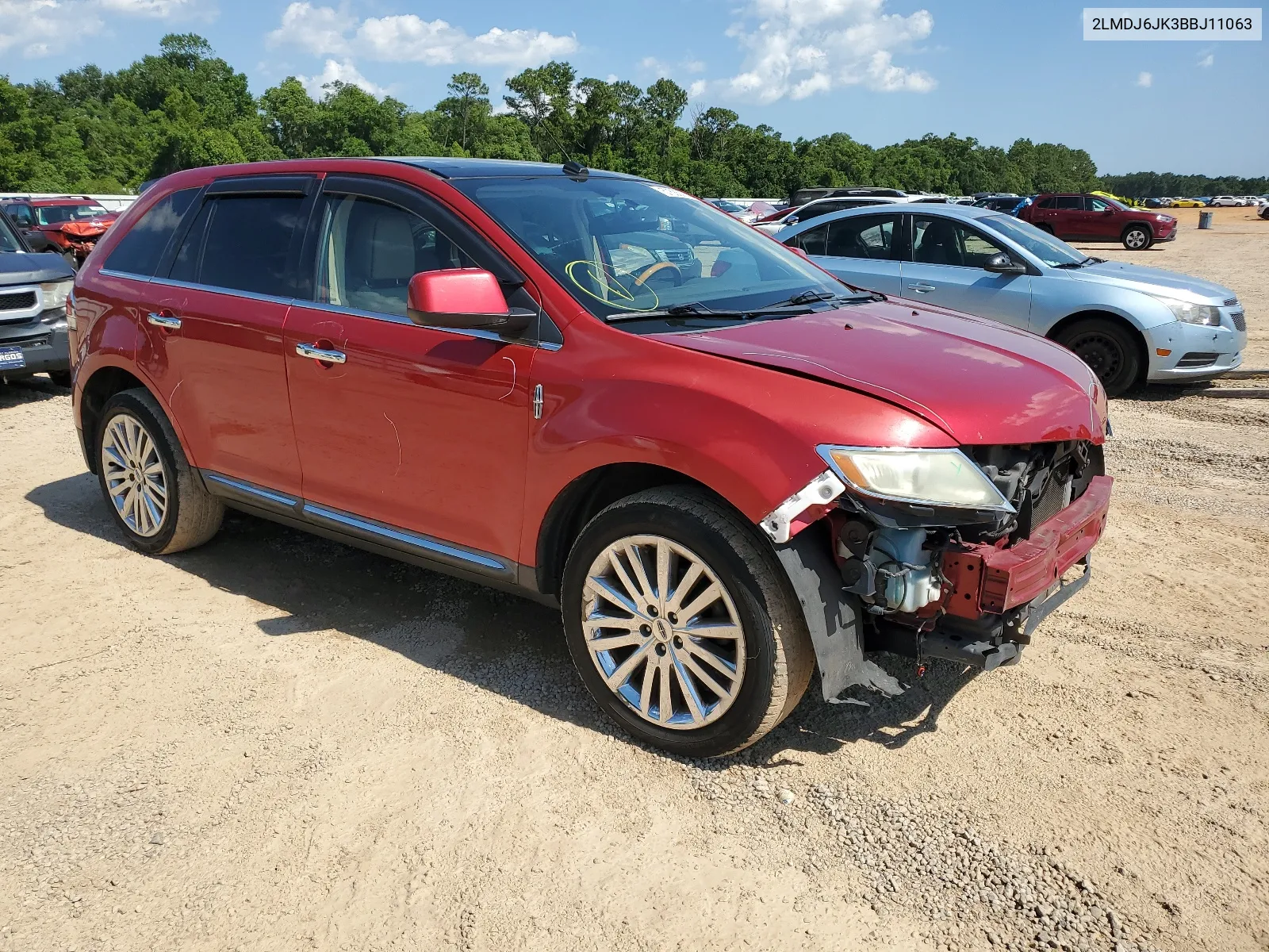 2011 Lincoln Mkx VIN: 2LMDJ6JK3BBJ11063 Lot: 57635704