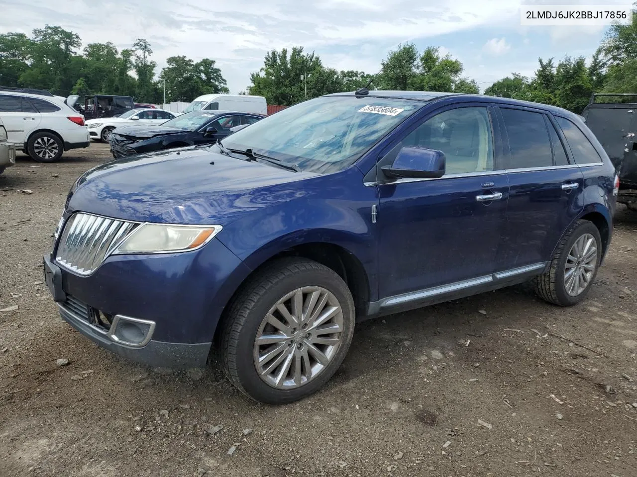 2011 Lincoln Mkx VIN: 2LMDJ6JK2BBJ17856 Lot: 57835604