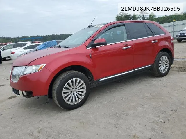 2011 Lincoln Mkx VIN: 2LMDJ8JK7BBJ26595 Lot: 58605674