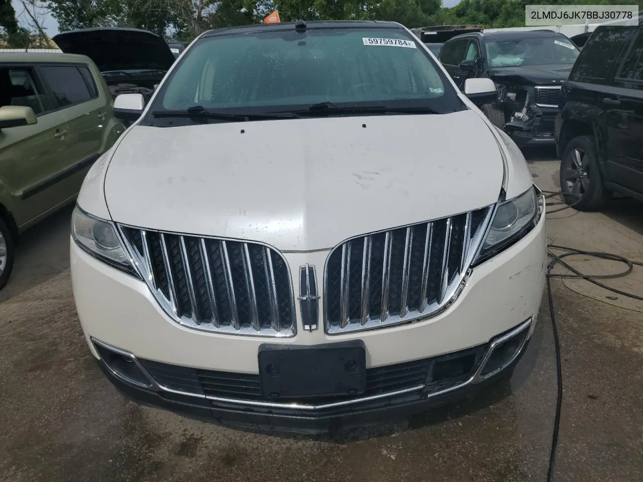 2LMDJ6JK7BBJ30778 2011 Lincoln Mkx