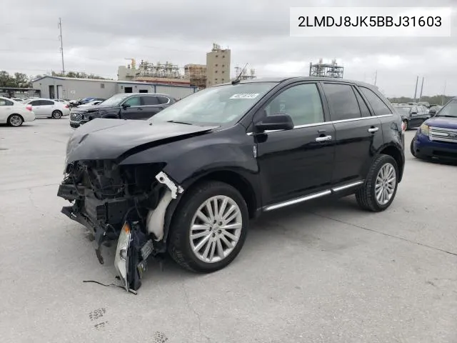 2011 Lincoln Mkx VIN: 2LMDJ8JK5BBJ31603 Lot: 59772314