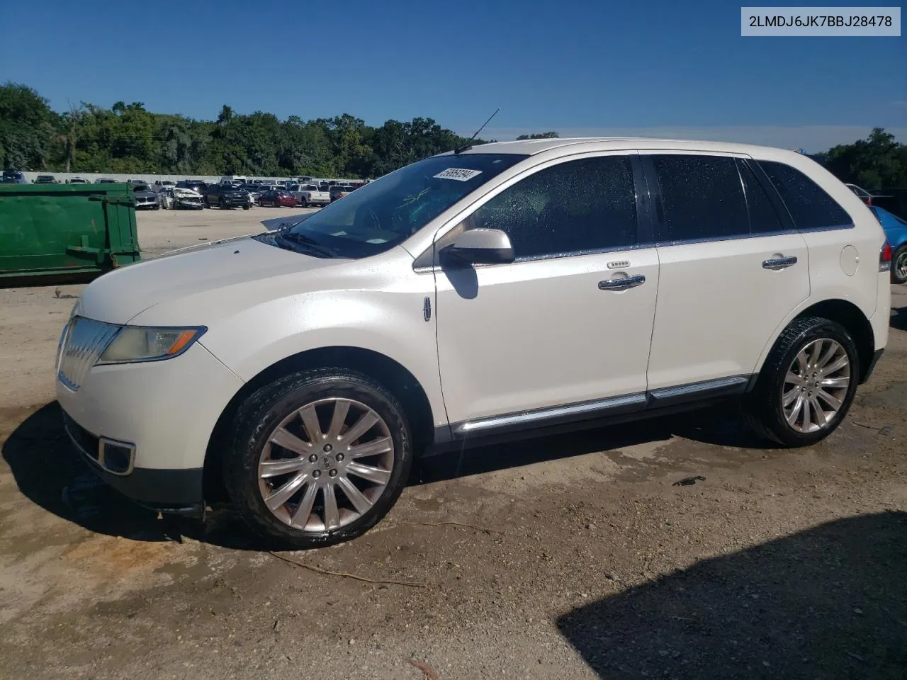 2011 Lincoln Mkx VIN: 2LMDJ6JK7BBJ28478 Lot: 59869394