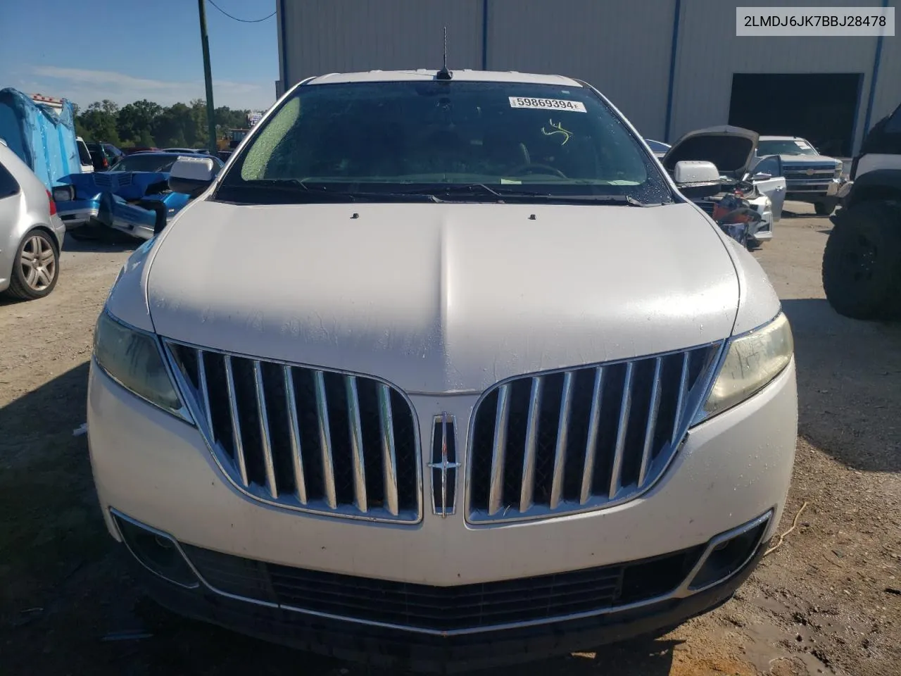 2LMDJ6JK7BBJ28478 2011 Lincoln Mkx