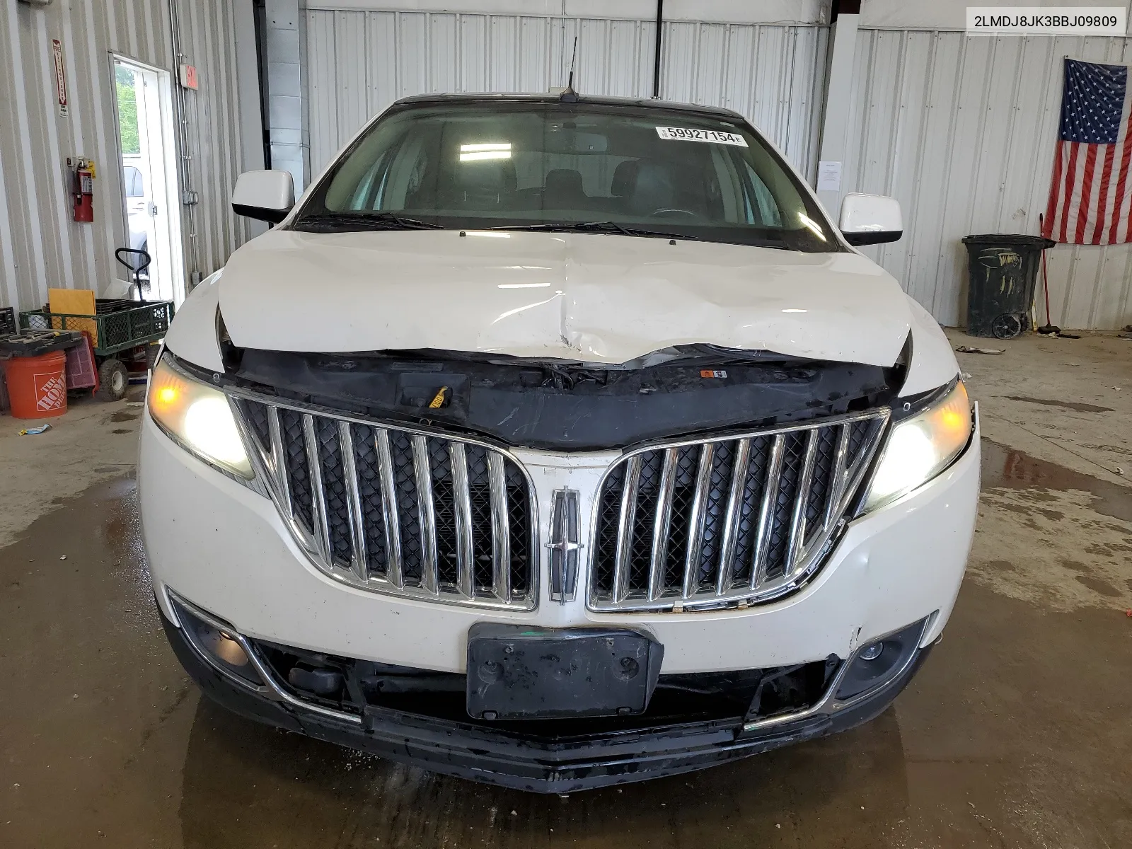 2011 Lincoln Mkx VIN: 2LMDJ8JK3BBJ09809 Lot: 59927154