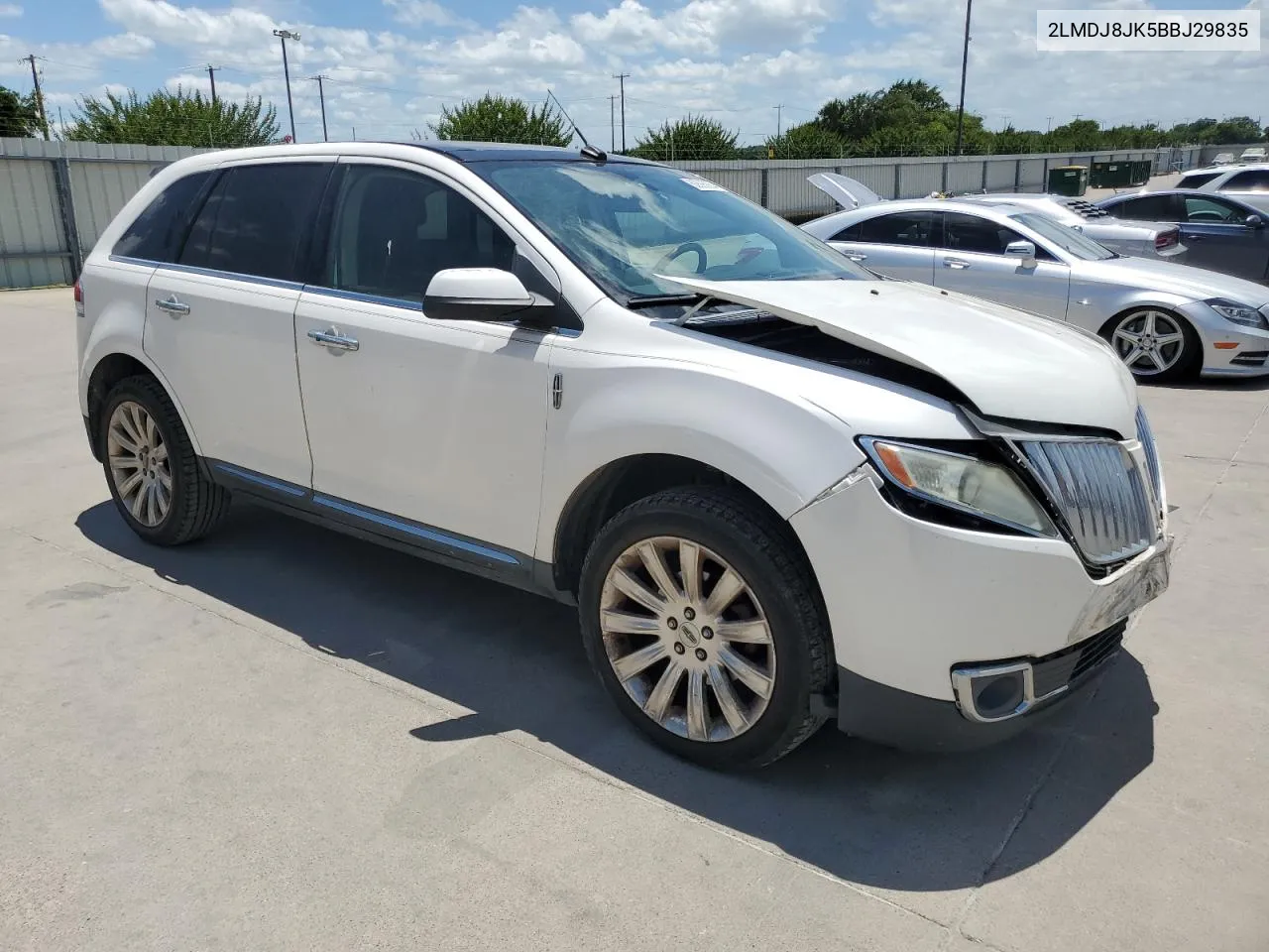 2011 Lincoln Mkx VIN: 2LMDJ8JK5BBJ29835 Lot: 60595664