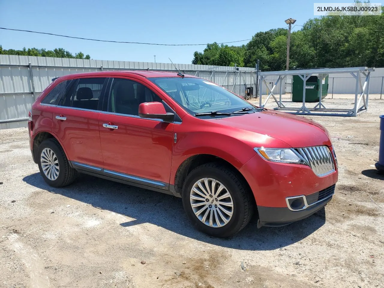 2011 Lincoln Mkx VIN: 2LMDJ6JK5BBJ00923 Lot: 61263054