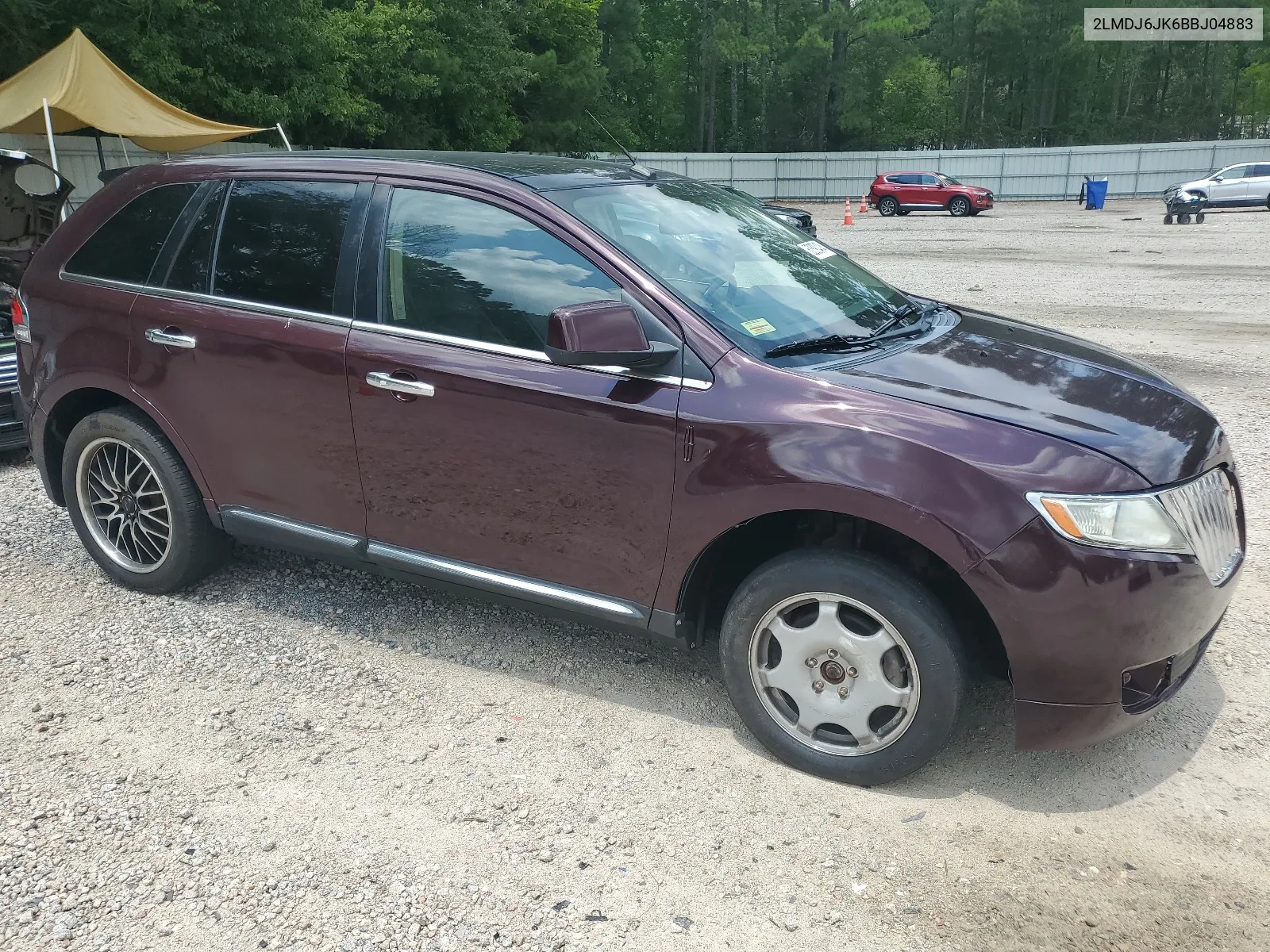 2011 Lincoln Mkx VIN: 2LMDJ6JK6BBJ04883 Lot: 62890404