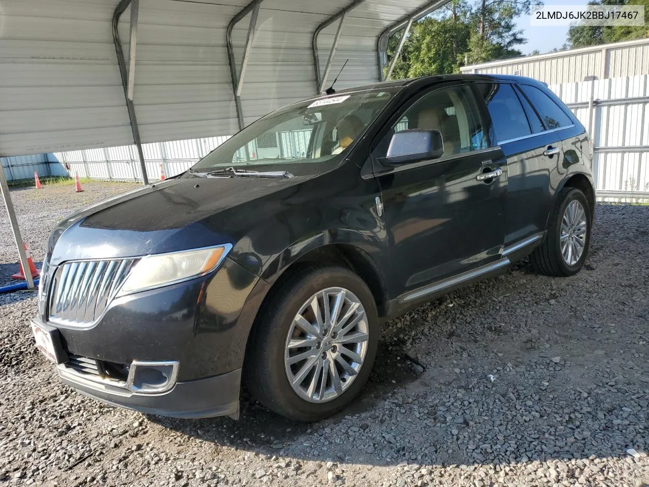 2LMDJ6JK2BBJ17467 2011 Lincoln Mkx