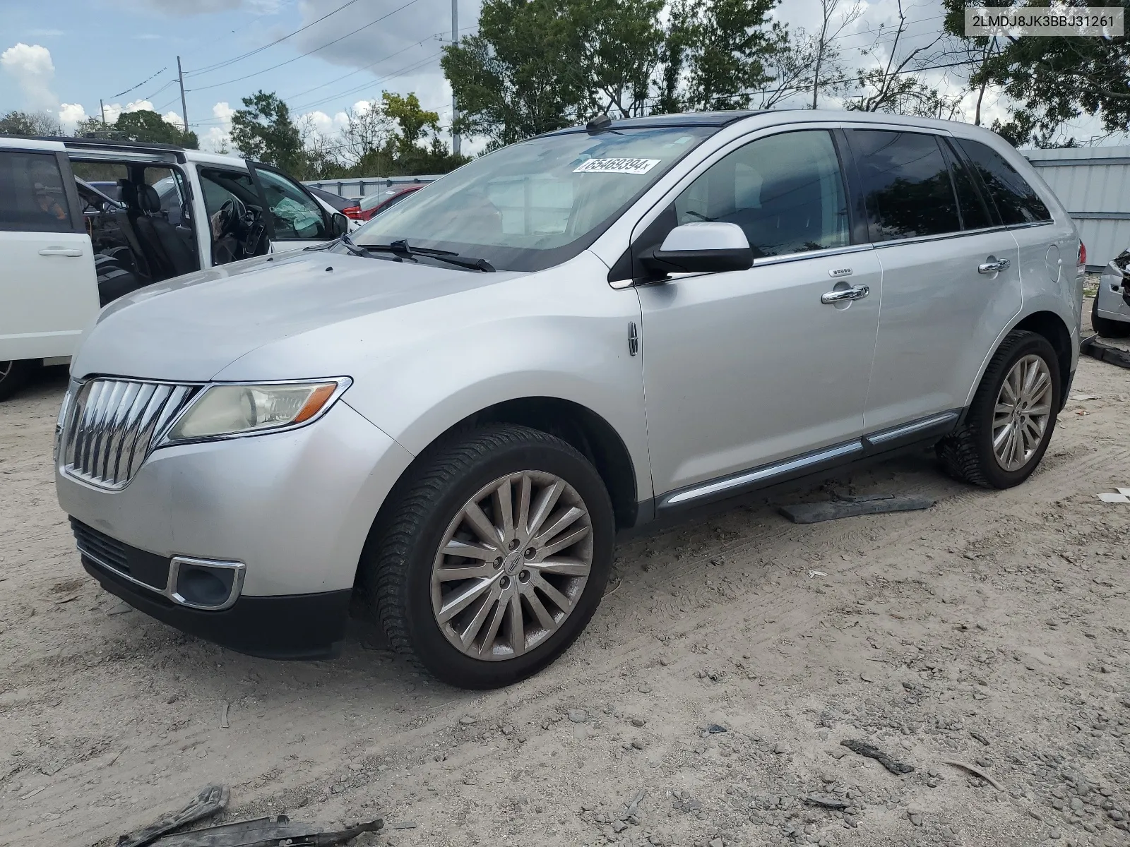 2011 Lincoln Mkx VIN: 2LMDJ8JK3BBJ31261 Lot: 65469394