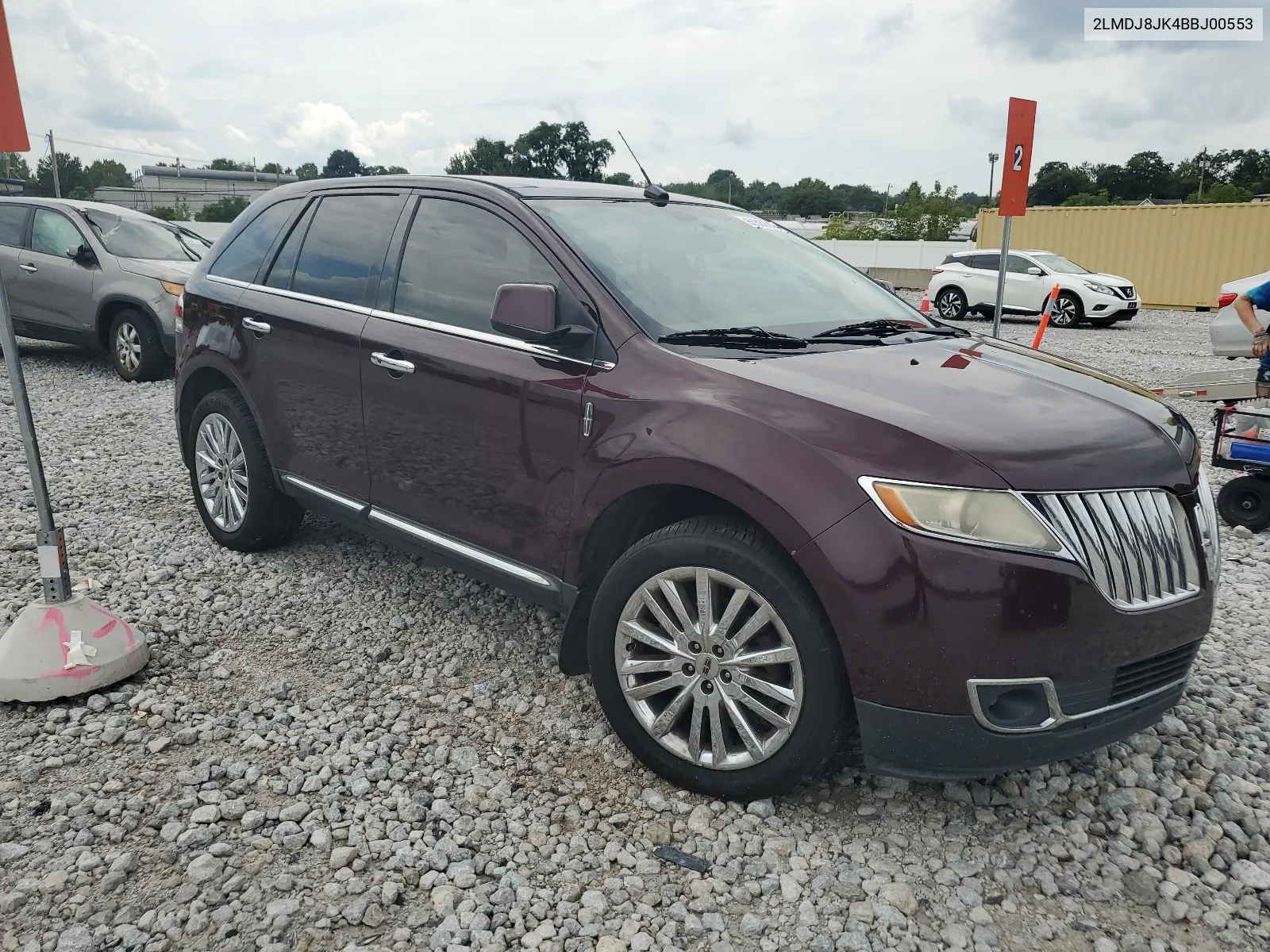 2011 Lincoln Mkx VIN: 2LMDJ8JK4BBJ00553 Lot: 66380904