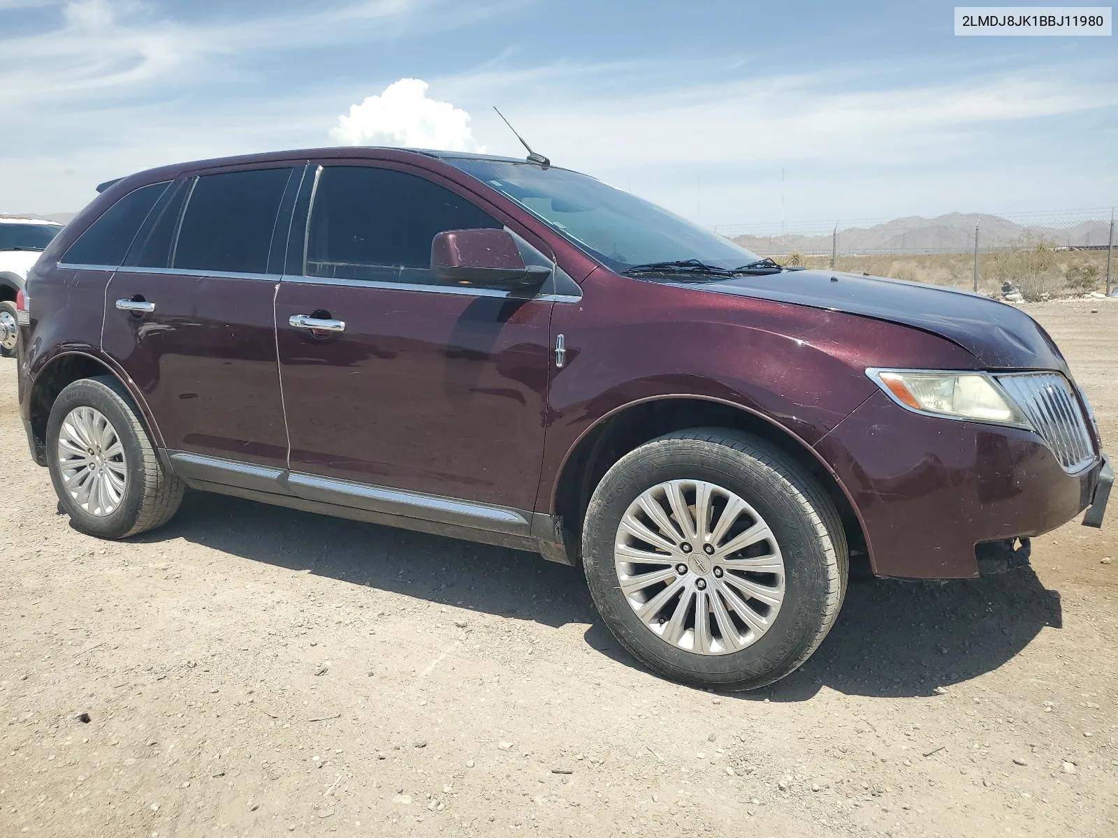 2011 Lincoln Mkx VIN: 2LMDJ8JK1BBJ11980 Lot: 66496104