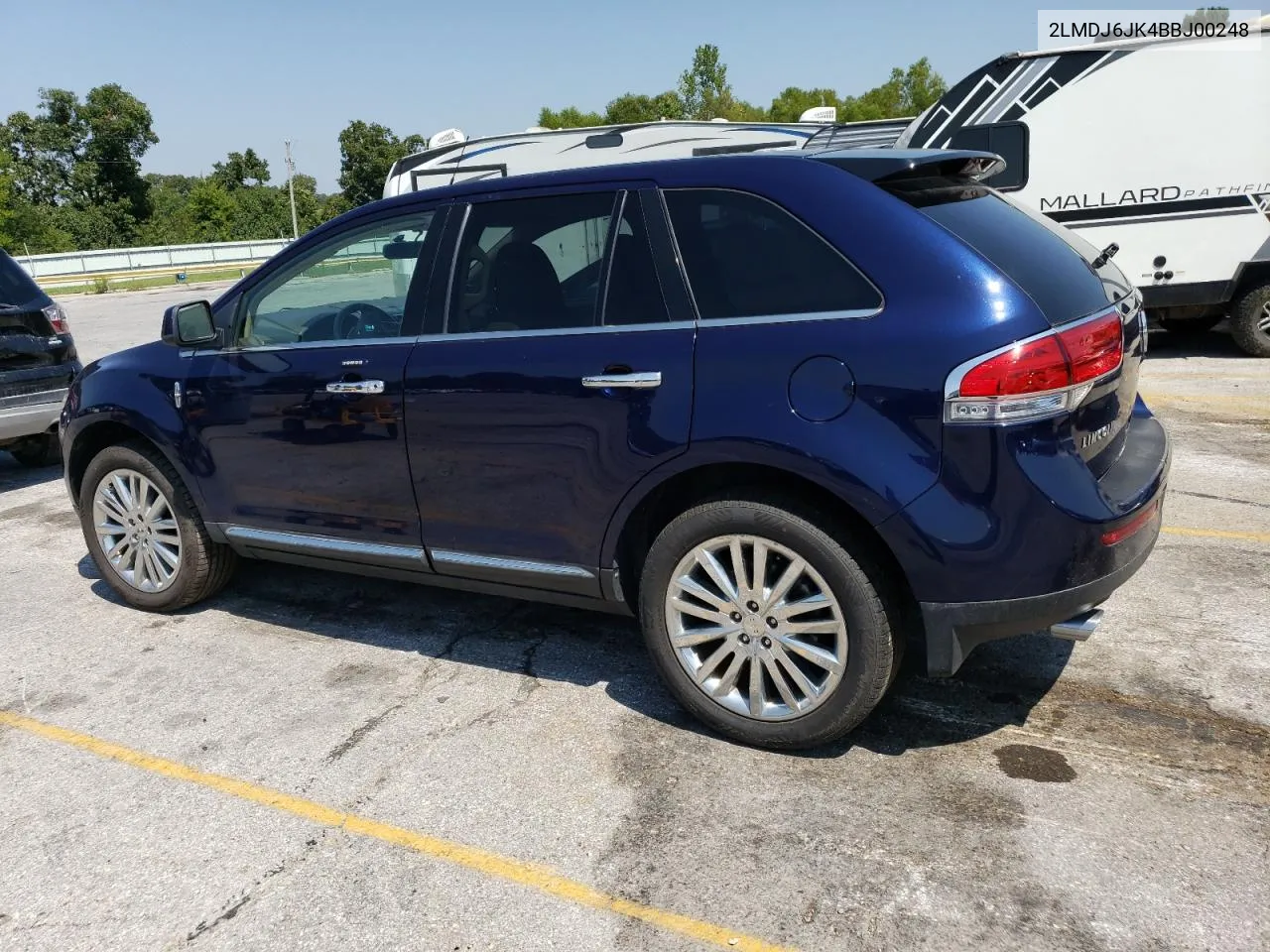 2011 Lincoln Mkx VIN: 2LMDJ6JK4BBJ00248 Lot: 68736654