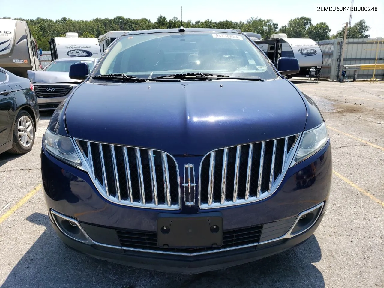 2011 Lincoln Mkx VIN: 2LMDJ6JK4BBJ00248 Lot: 68736654