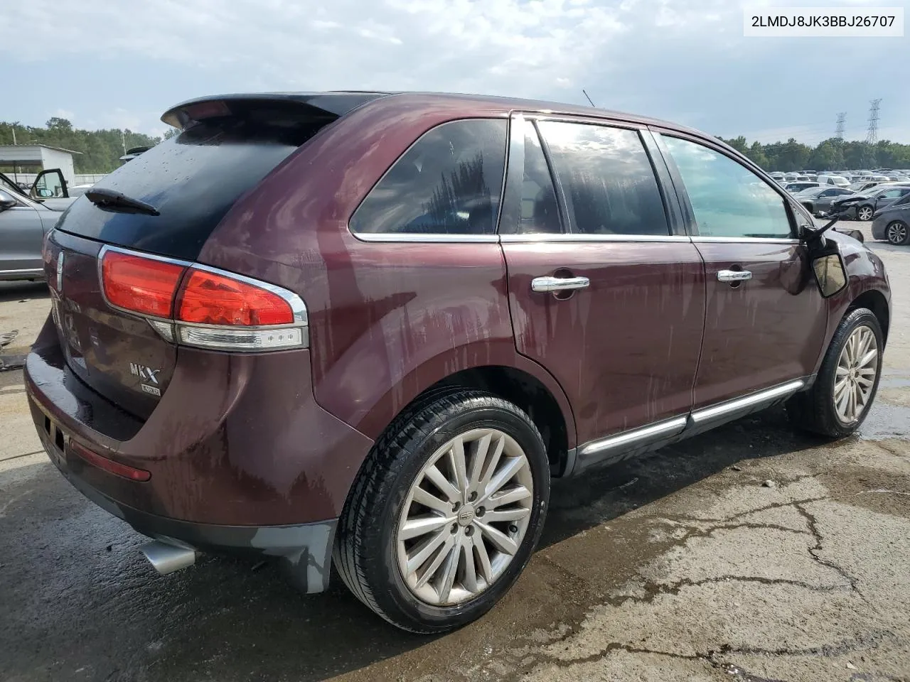 2011 Lincoln Mkx VIN: 2LMDJ8JK3BBJ26707 Lot: 69310674