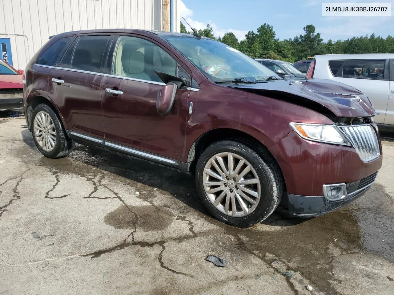 2011 Lincoln Mkx VIN: 2LMDJ8JK3BBJ26707 Lot: 69310674