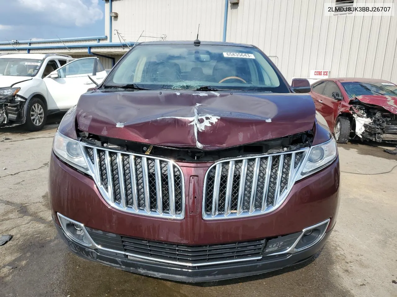 2011 Lincoln Mkx VIN: 2LMDJ8JK3BBJ26707 Lot: 69310674