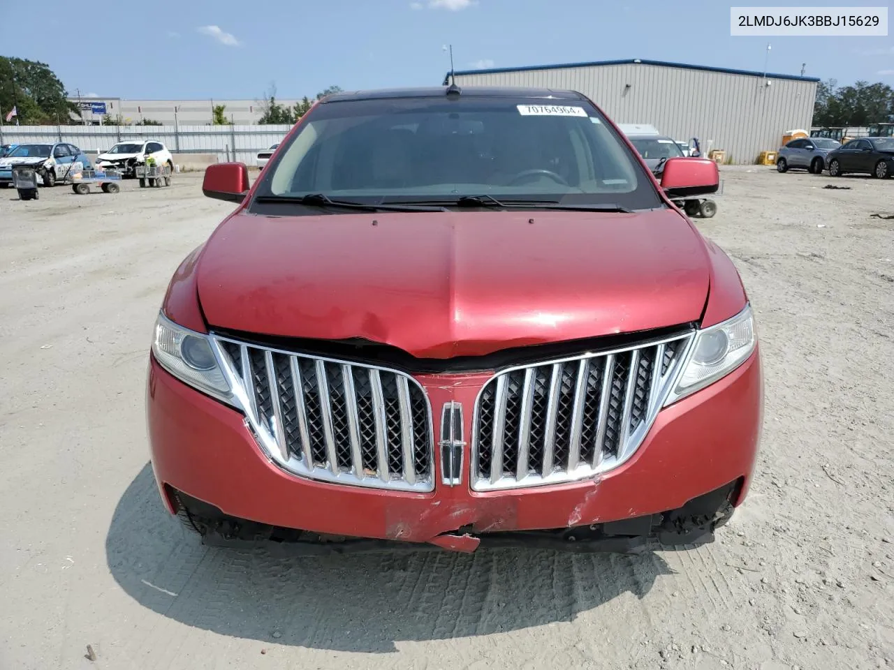 2011 Lincoln Mkx VIN: 2LMDJ6JK3BBJ15629 Lot: 70764964