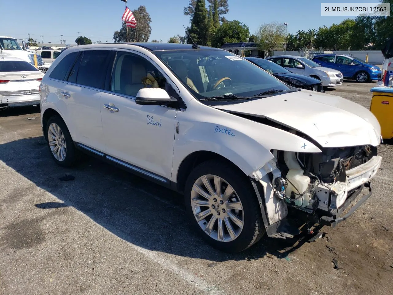 2012 Lincoln Mkx VIN: 2LMDJ8JK2CBL12563 Lot: 48990244